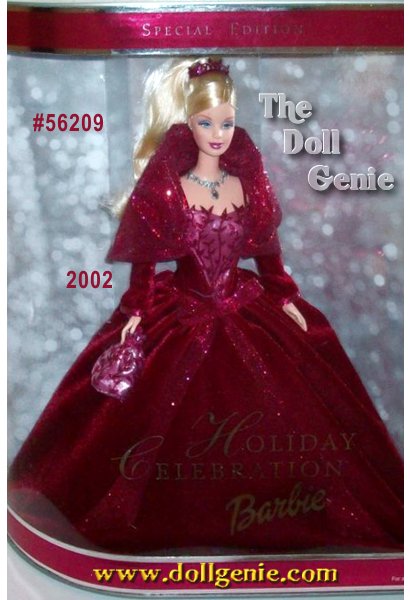 christmas barbies through the years