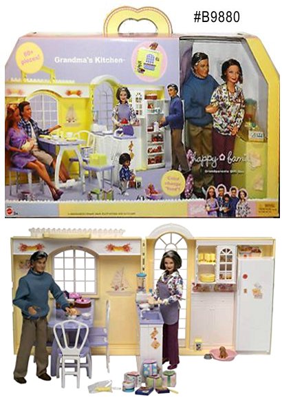 barbie happy family grandma's kitchen