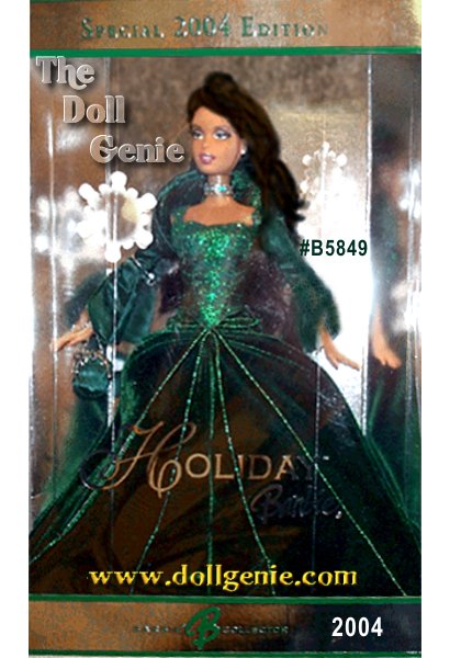 holiday barbie green velvet dress
