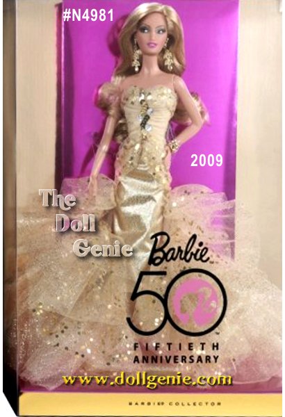 50th anniversary barbie doll 2009