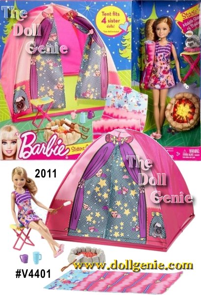 barbie doll camping set