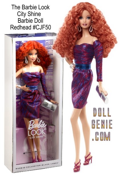 barbie the look city shine redhead doll